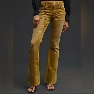 NWT | The Yaya Low Rise Mustard Yellow Corduroy Flare Pants by Pilcro